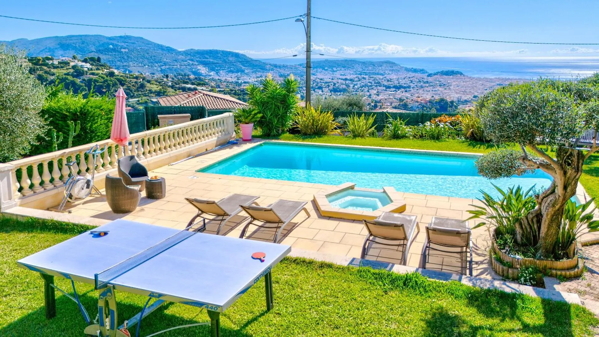 Villa De Prestige Vue Mer Panoramique Piscine Climatisation Nice