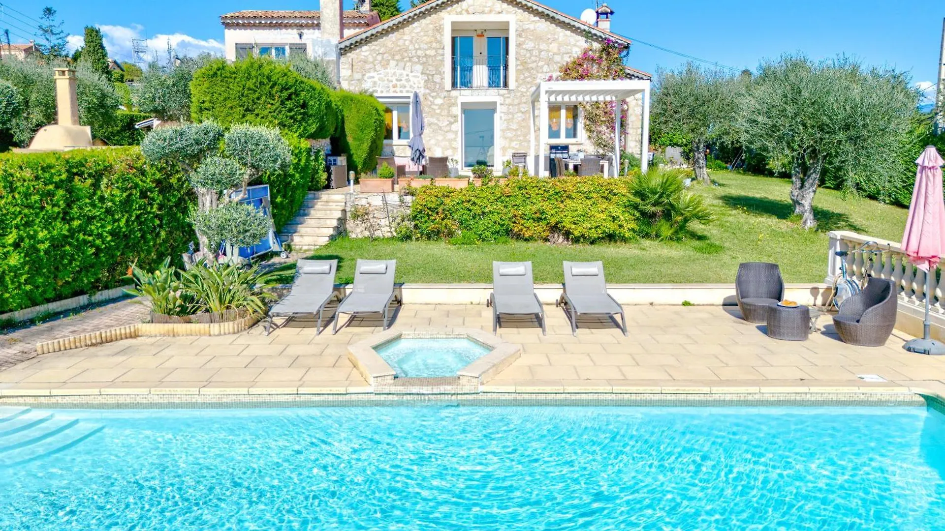 Villa De Prestige Vue Mer Panoramique Piscine Climatisation Nice